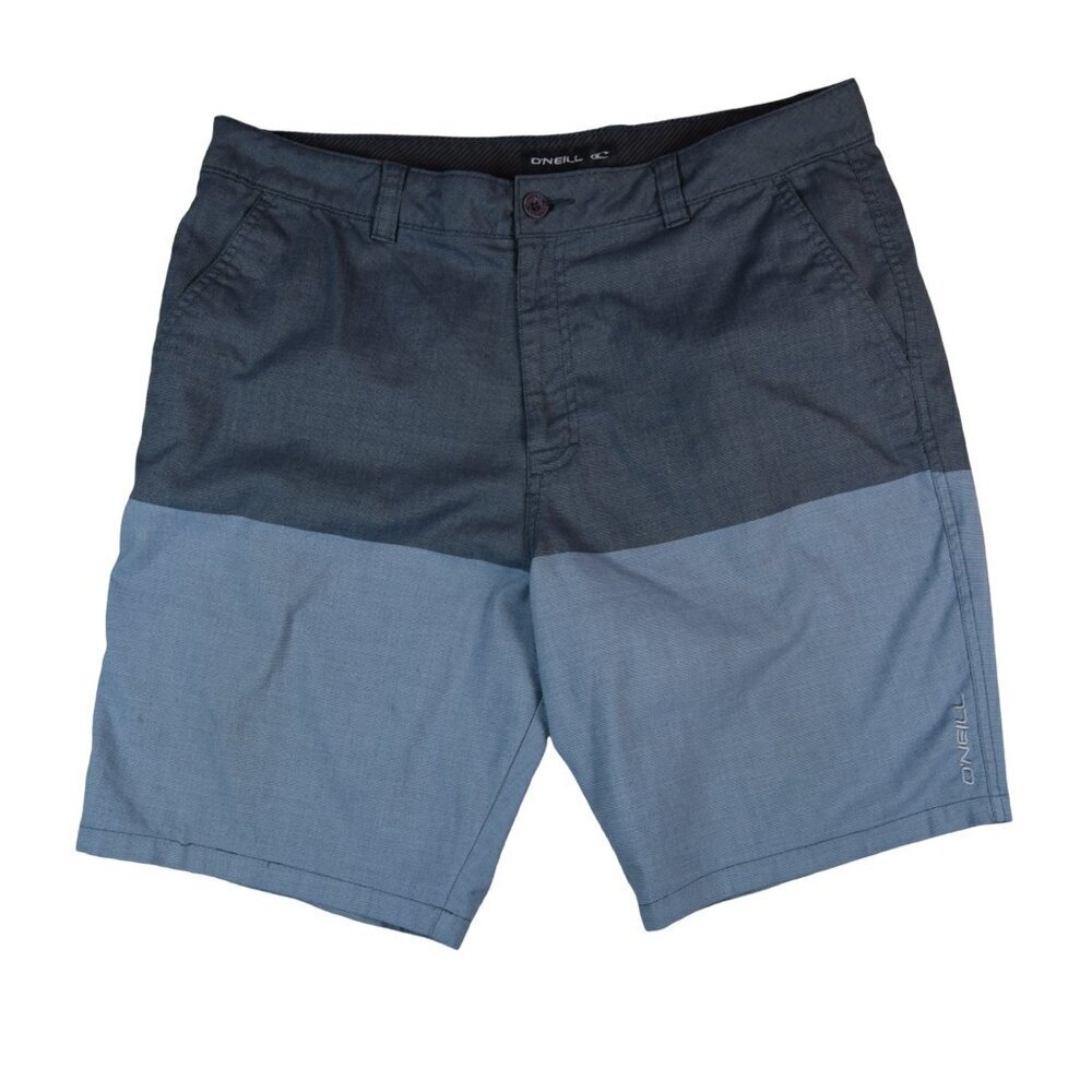 O’Neill Men’s 36 Colorblock Hybrid Shorts Blue Stretch Quick Dry Surf Skate READ